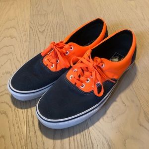 Vans Neon Orange and Navy Size 11 sneakers